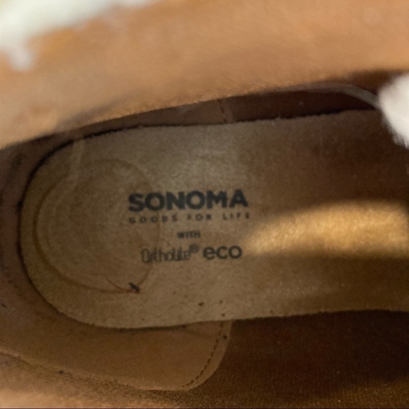 Sonoma sz 7 chestnut faux suede faux fur cuff booties - Picture 14 of 16